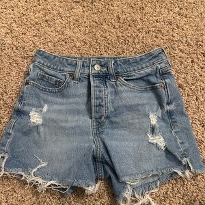 Old Navy Light Blue Ripped Jean Shorts